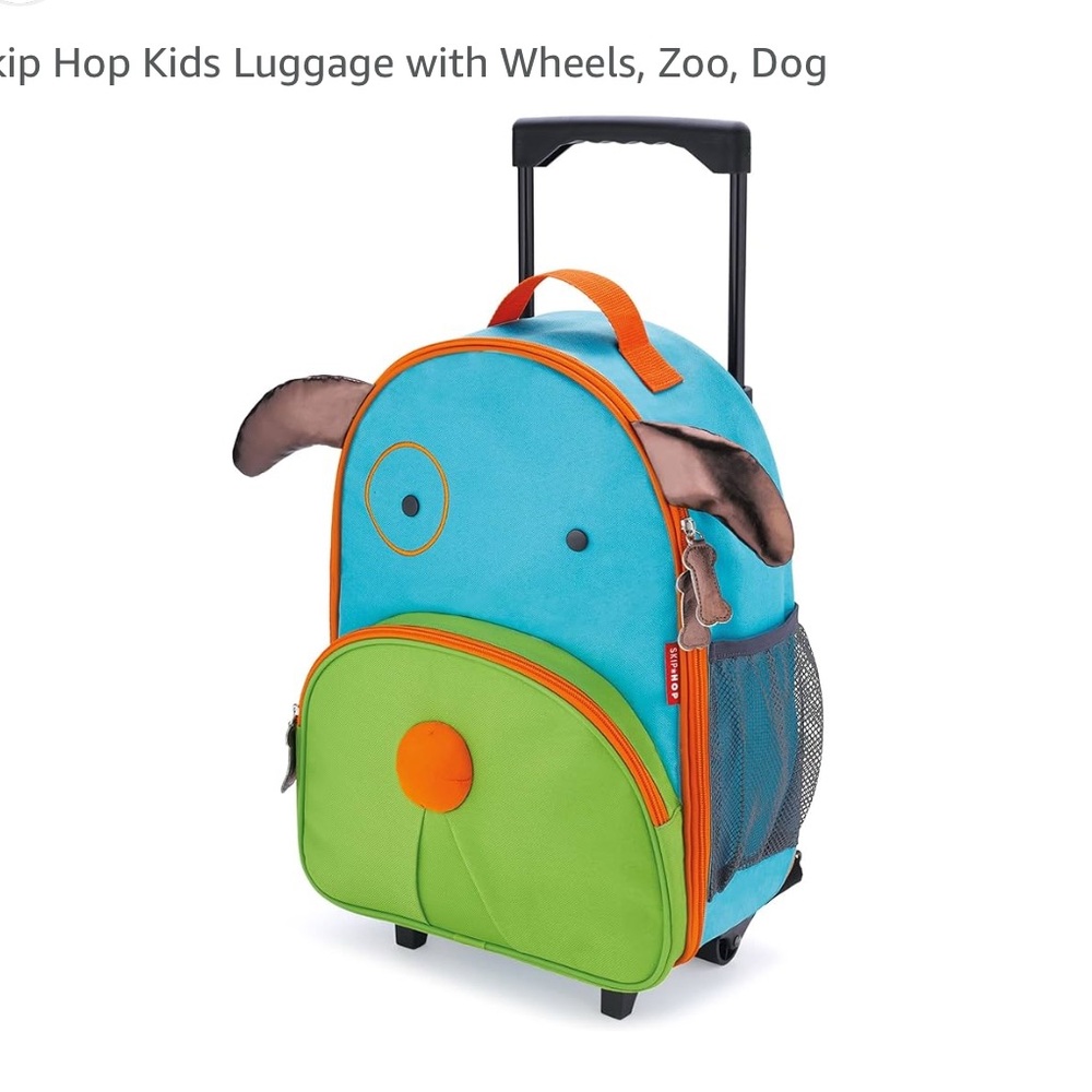 Skip hop rollable kids suitcase, dog. Great condition.
